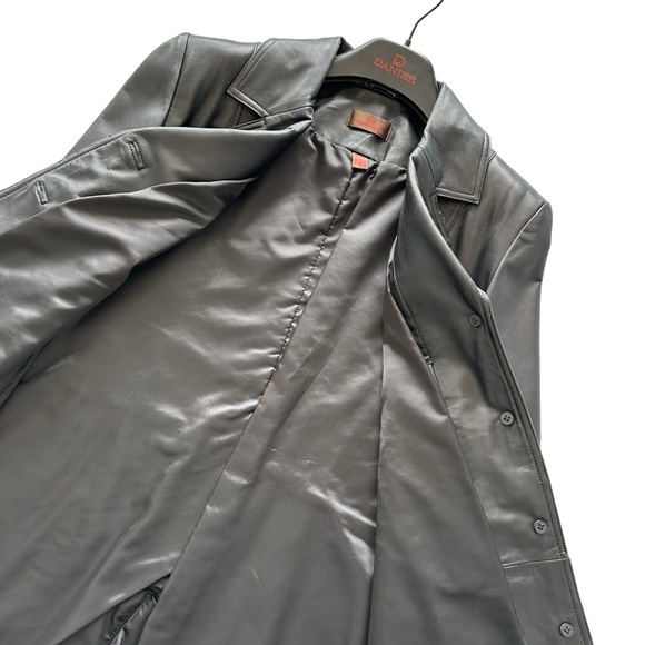 MOBWIFE AESTHETIC: DANIER GENUINE BLACK LEATHER JACKET, US XL - Picture 5 of 13